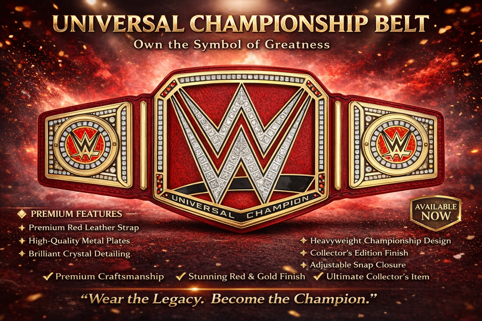 Universal Championship Replica Title Belt