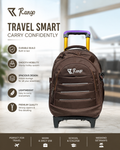 Dual Compartment Rolling Trolley Backpack & Luggage