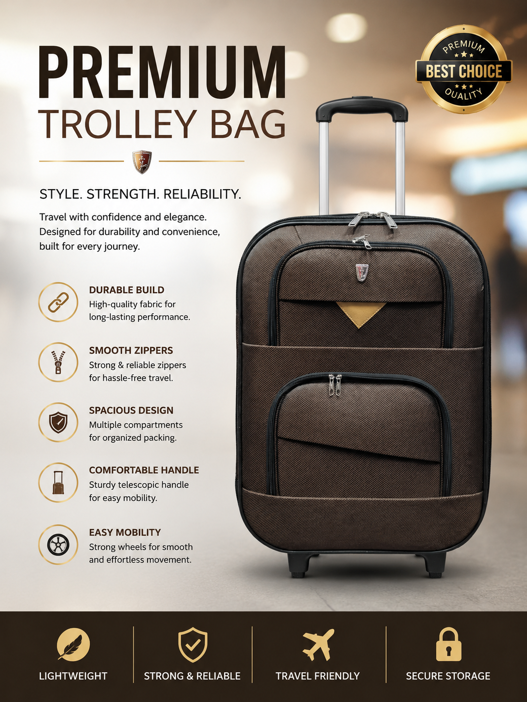 4 WHEEL SOFT LUGGAGE TROLLEY BAG SET